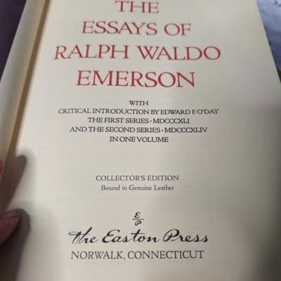 The Essays of Ralph Waldo Emerson Easton Press Leather Bound Collector's Edition - Thumbnail 5