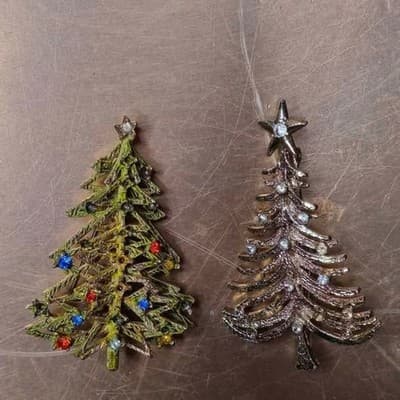 2 Christmas Tree Brooches - Thumbnail 4