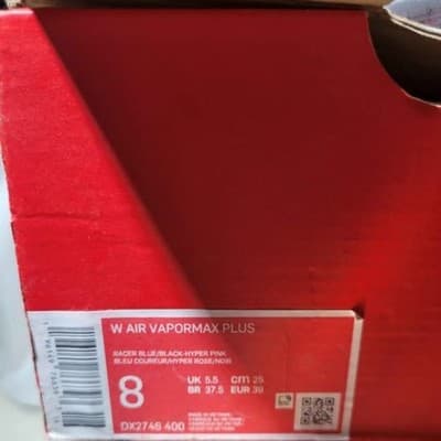 Nike Women's Air Vapormax Plus Cotton Candy Colorway Size 8 DX2746-400 - Thumbnail 7