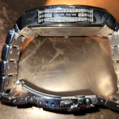 Men's JBW Platinum Series PS570B 18K White Gold Diamond Encrusted Mens Watch - Thumbnail 7