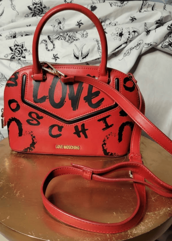 Red Love Maschino Purse w/ Strap - Image 1