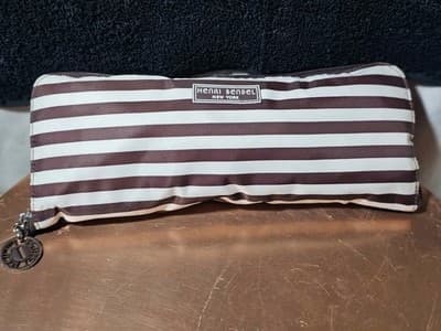 Henri Bendel Zip Around Packable Brown White Stripe Lightweight Handled Tote... - Thumbnail 7