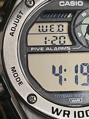 Casio Illuminator WR Digital Watch 3487 MWD-100H 100M WR Chrono Alarm Running - Thumbnail 5