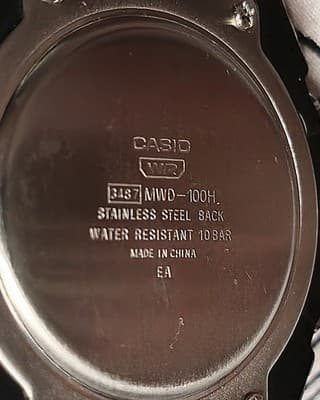 Casio Illuminator WR Digital Watch 3487 MWD-100H 100M WR Chrono Alarm Running - Thumbnail 9