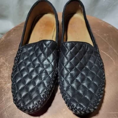 Robert Zur Black Quilted Leather Driving Loafers (Size 11) - Image 1