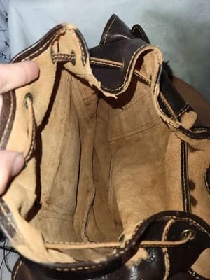 Vera Pelle Italian Brown Leather Backpack - Thumbnail 6