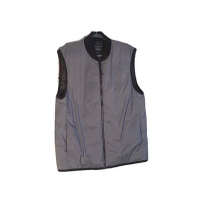 THEORY Greene Treck Down Puffer Vest - Grey/Black - Large