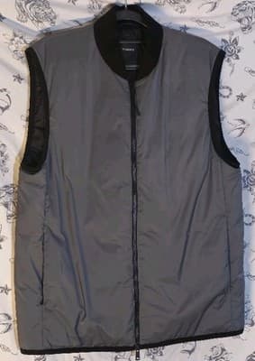 THEORY Greene Treck Down Puffer Vest - Grey/Black - Large - Thumbnail 4