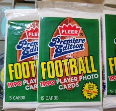 23 Packs Of 1990 Fleer Football Premiere Edition Pack (15 Cards Per Pack) - Thumbnail 5