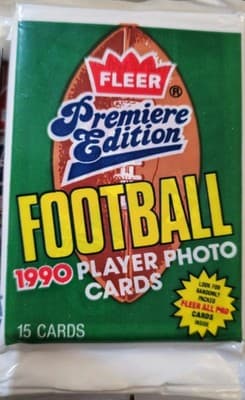 23 Packs Of 1990 Fleer Football Premiere Edition Pack (15 Cards Per Pack) - Thumbnail 4