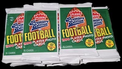 23 Packs Of 1990 Fleer Football Premiere Edition Pack (15 Cards Per Pack)