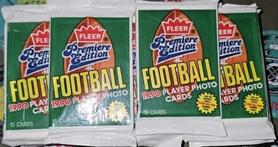 23 Packs Of 1990 Fleer Football Premiere Edition Pack (15 Cards Per Pack) - Thumbnail 3