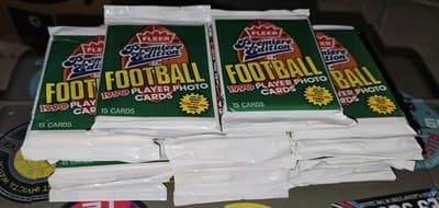 23 Packs Of 1990 Fleer Football Premiere Edition Pack (15 Cards Per Pack) - Thumbnail 2