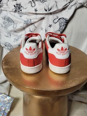 Men's Adidas Red Stan Smith (Size 9) - Thumbnail 3