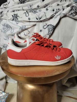 Men's Adidas Red Stan Smith (Size 9) - Thumbnail 4