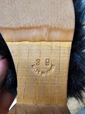 Free People Black Faux Fur Sonnet Clog Women's Slippers Size 8 - Thumbnail 5