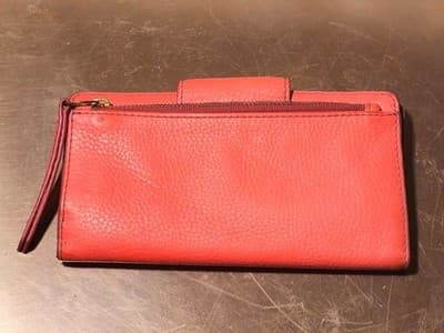 Fossil Emma RFID Tab Red Leather Wallet Clutch SL7154 - Thumbnail 3