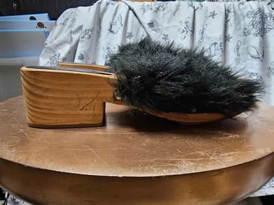 Free People Black Faux Fur Sonnet Clog Women's Slippers Size 8 - Thumbnail 3