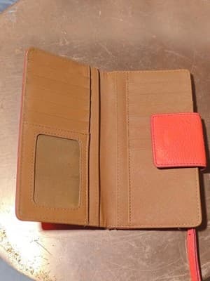 Fossil Emma RFID Tab Red Leather Wallet Clutch SL7154 - Thumbnail 6