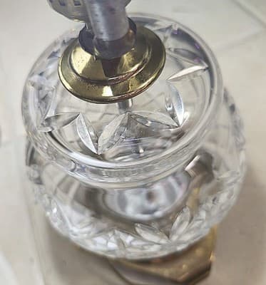 Ethan Allen Crystal & Brass Table Lamp, Vintage, Rare Find, 16" Tall, Set Of 2 - Thumbnail 9