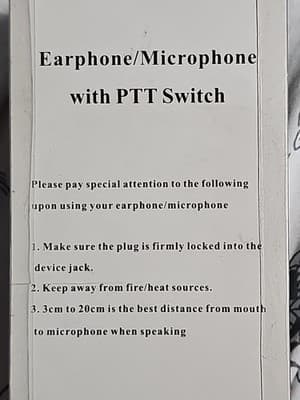 TXEHKA Lapel Earphone/Microphone w/ PTT Switch for Kenwood Ultra Slim - Thumbnail 4