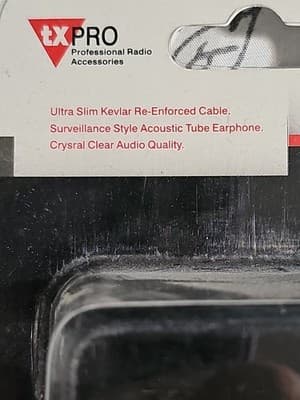 TXEHKA Lapel Earphone/Microphone w/ PTT Switch for Kenwood Ultra Slim - Thumbnail 3