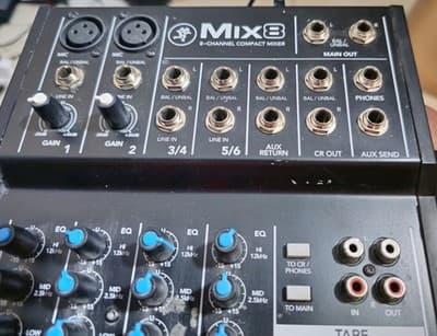 Mackie Mix8 8-Ch Compact Mixer, 3-Band EQ, Mic Preamps - Image 1