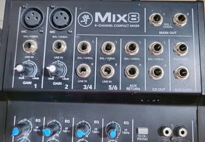 Mackie Mix8 8-Ch Compact Mixer, 3-Band EQ, Mic Preamps - Thumbnail 6