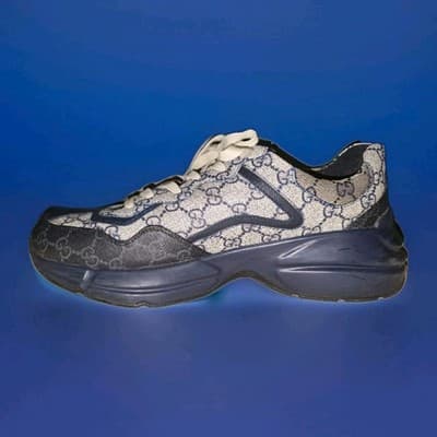 Single Gucci Sneaker R Foot 692909 UIQ20 1060 Monogram Men's 10 Laces+Bag+Box - Image 1