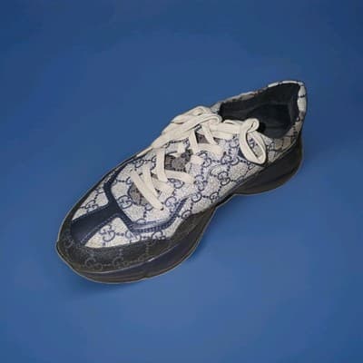 Single Gucci Sneaker R Foot 692909 UIQ20 1060 Monogram Men's 10 Laces+Bag+Box - Thumbnail 9