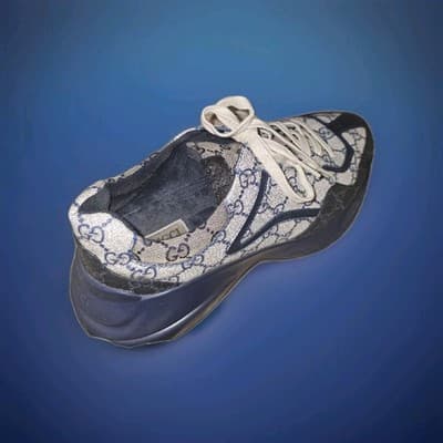 Single Gucci Sneaker R Foot 692909 UIQ20 1060 Monogram Men's 10 Laces+Bag+Box - Thumbnail 7