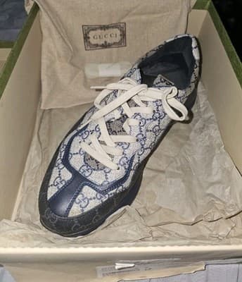 Single Gucci Sneaker R Foot 692909 UIQ20 1060 Monogram Men's 10 Laces+Bag+Box - Thumbnail 6