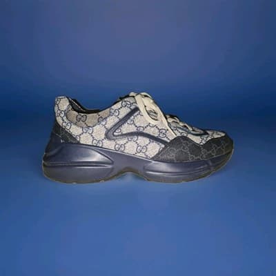 Single Gucci Sneaker R Foot 692909 UIQ20 1060 Monogram Men's 10 Laces+Bag+Box - Thumbnail 5