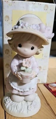 Precious Moments Figurine, "A Poppy For You", 1994, 5 1/2 Inches Tall - Thumbnail 2