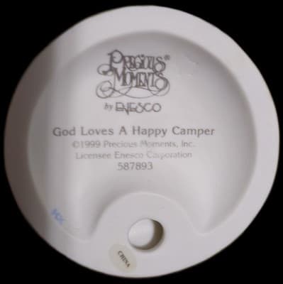 Precious Moments "God Loves A Happy Camper" #587893 Made In 1999 - Thumbnail 7
