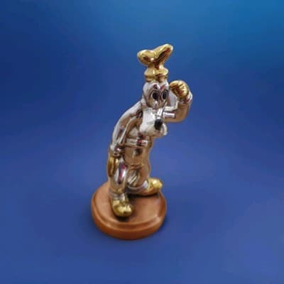 Vintage 1985 D'argenta Internacional RARE Disney Goofy Silver and Gold Sculpture - Image 1