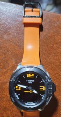 Tissot T-Race Touch Men's Watch Orange Band Silver/Black Face Needs Side Buttons - Thumbnail 8