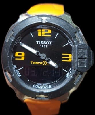 Tissot T-Race Touch Men's Watch Orange Band Silver/Black Face Needs Side Buttons - Thumbnail 10