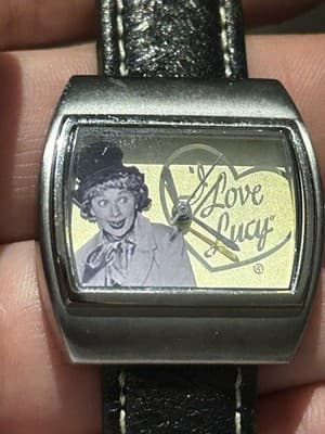 Fossil I Love Lucy Lucille Ball Harpo Marx Costume Watch Leather Band Needs Batt - Image 1