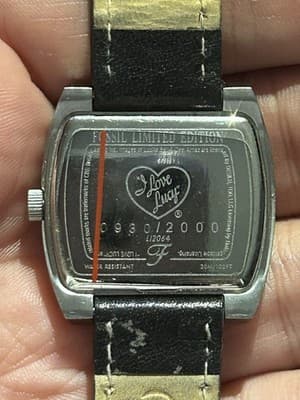 Fossil I Love Lucy Lucille Ball Harpo Marx Costume Watch Leather Band Needs Batt - Thumbnail 2