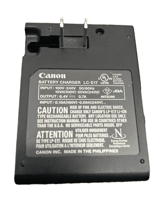 Canon LC-E17 Battery Charger for LP-E17 Rebel T6i T6s T7i SL3 R10 R50 - Thumbnail 3