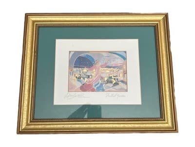 Bracha Lavee Shabbat Queen Signed Art Print Framed Gold Embossed - Image 1