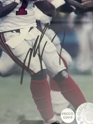 Michael Vick Autographed 8x10 Photo + Atlanta Falcons Commemorative Coin - Thumbnail 6