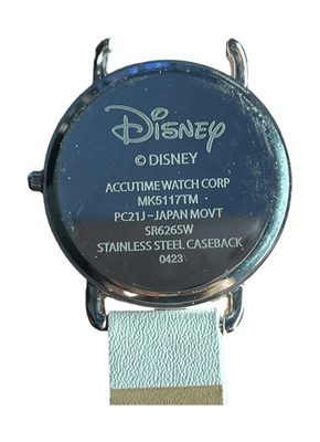 Disney Mickey Mouse Watch White Leather Band With Enamel Charms Quartz - Thumbnail 4