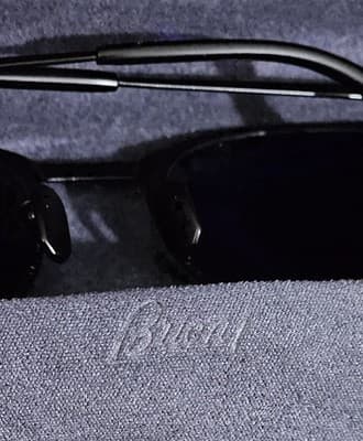 Brioni Sunglasses BR0012S 001 Black With Smoke Lenses Beta Titanium 51-19-145 - Thumbnail 14
