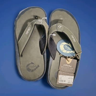 Olukai Ohana Size 10 Men's Sandals Kona/Kona Colorway Flip Flops New With Tags - Thumbnail 2