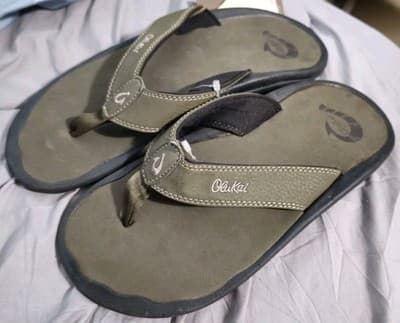 Olukai Ohana Size 10 Men's Sandals Kona/Kona Colorway Flip Flops New With Tags - Thumbnail 9