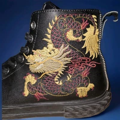 Giuseppe Zanotti Sneakers High Top BLABBER Shoes 44 EU Size Dragon Embroidered - Thumbnail 6