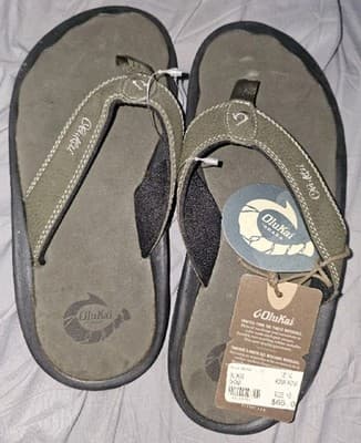 Olukai Ohana Size 10 Men's Sandals Kona/Kona Colorway Flip Flops New With Tags - Thumbnail 8