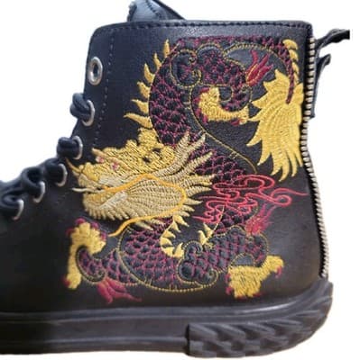 Giuseppe Zanotti Sneakers High Top BLABBER Shoes 44 EU Size Dragon Embroidered - Thumbnail 10